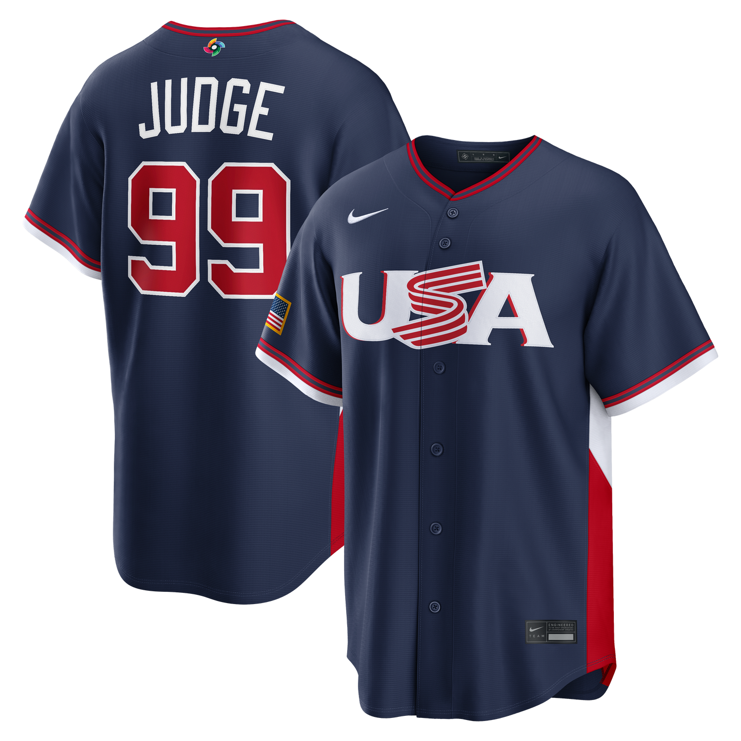 Men's Aaron Judge White USA Baseball  World Baseball Classic Jersey