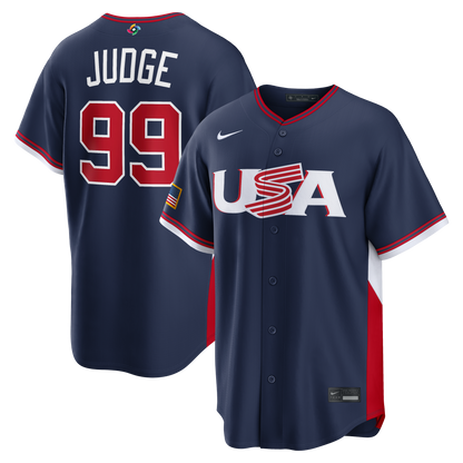 Men's Aaron Judge White USA Baseball  World Baseball Classic Jersey