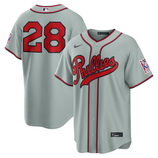 Men's Philadelphia PhilliesAlec Bohm Gray 2026 Field of Dreams Stadium Jersey