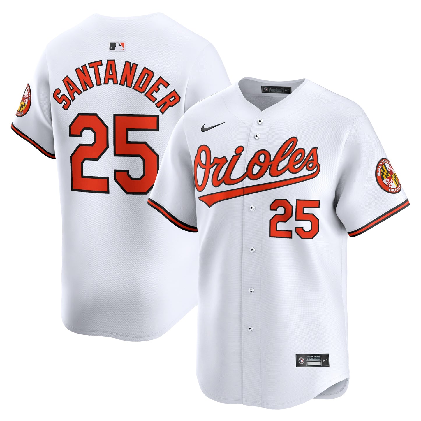 Men's Baltimore Orioles Anthony Santander White Home Player Jersey