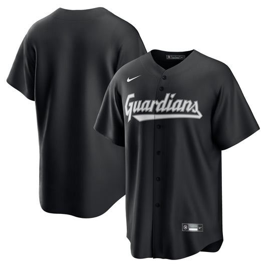 Men's Cleveland Guardians Black Lights Out Replica Jersey
