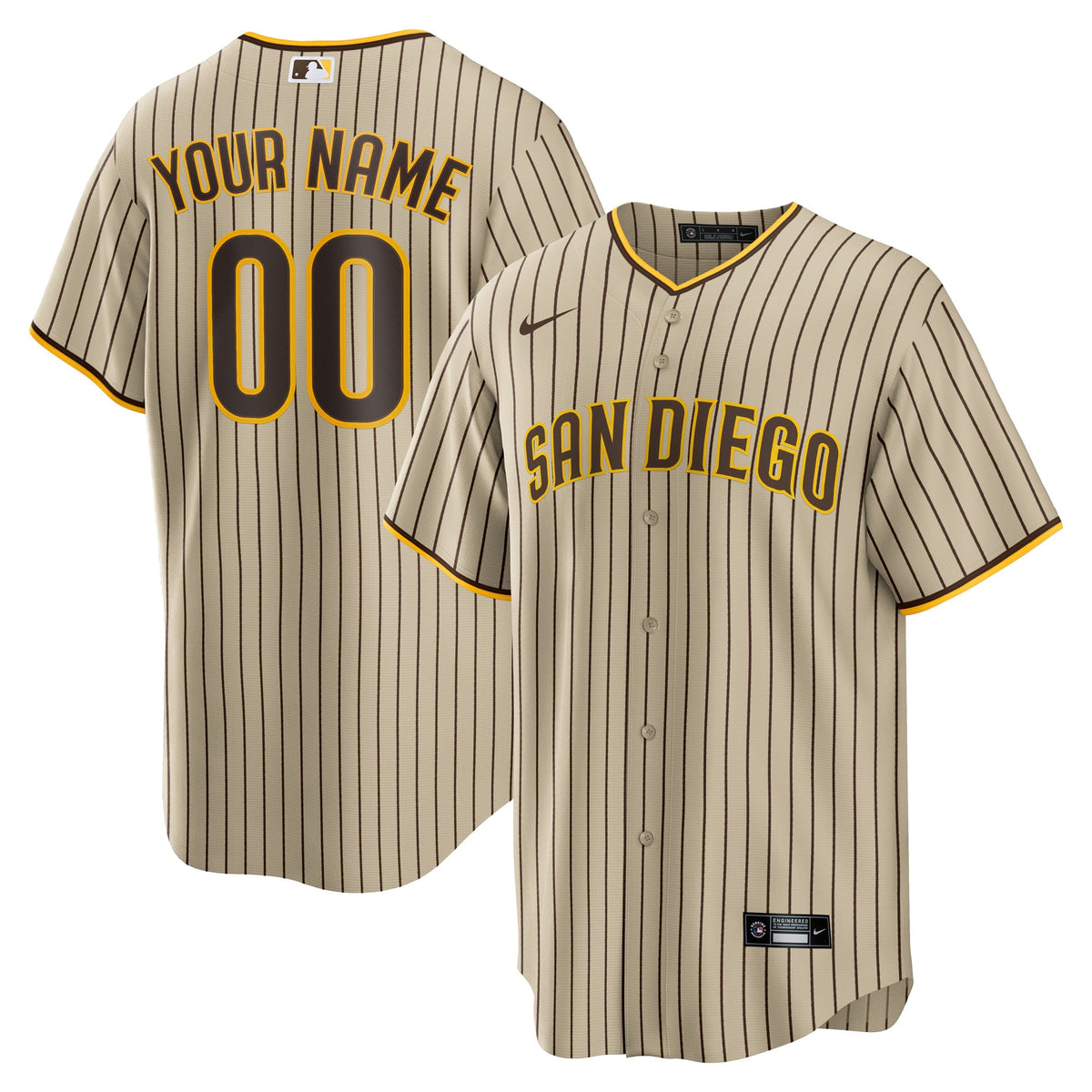 Men's San Diego Padres  Home Replica Custom Jersey