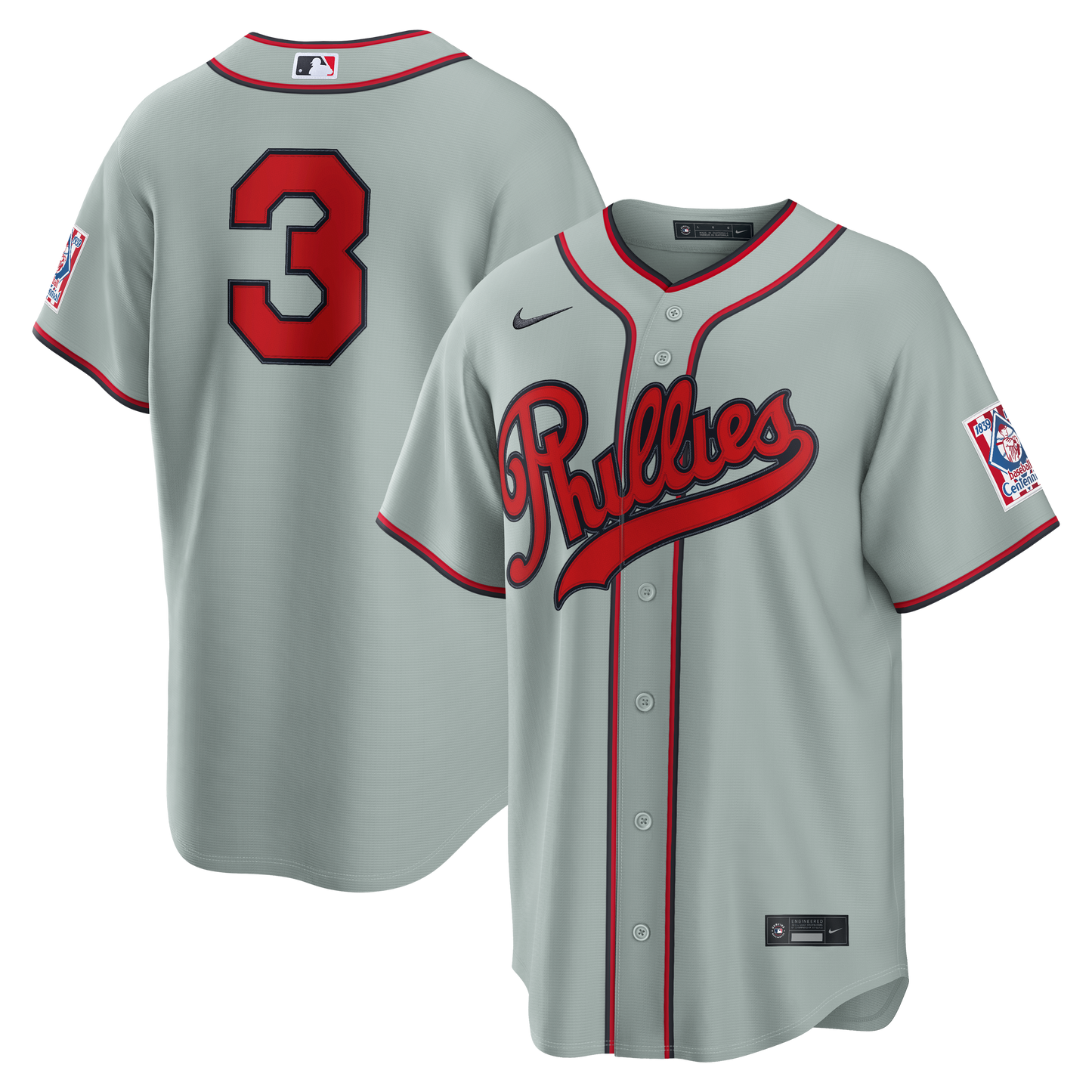 Men's Philadelphia Phillies Bryce Harper Gray 2026 Field of Dreams Stadium Jersey