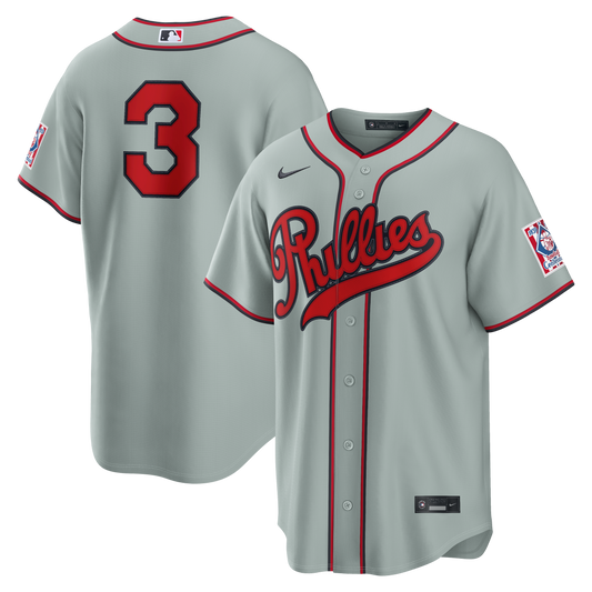Men's Philadelphia Phillies Bryce Harper Gray 2026 Field of Dreams Stadium Jersey