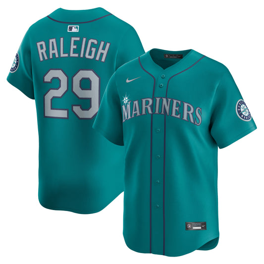 Youth Seattle Mariners Cal Raleigh Green Home Player Jersey