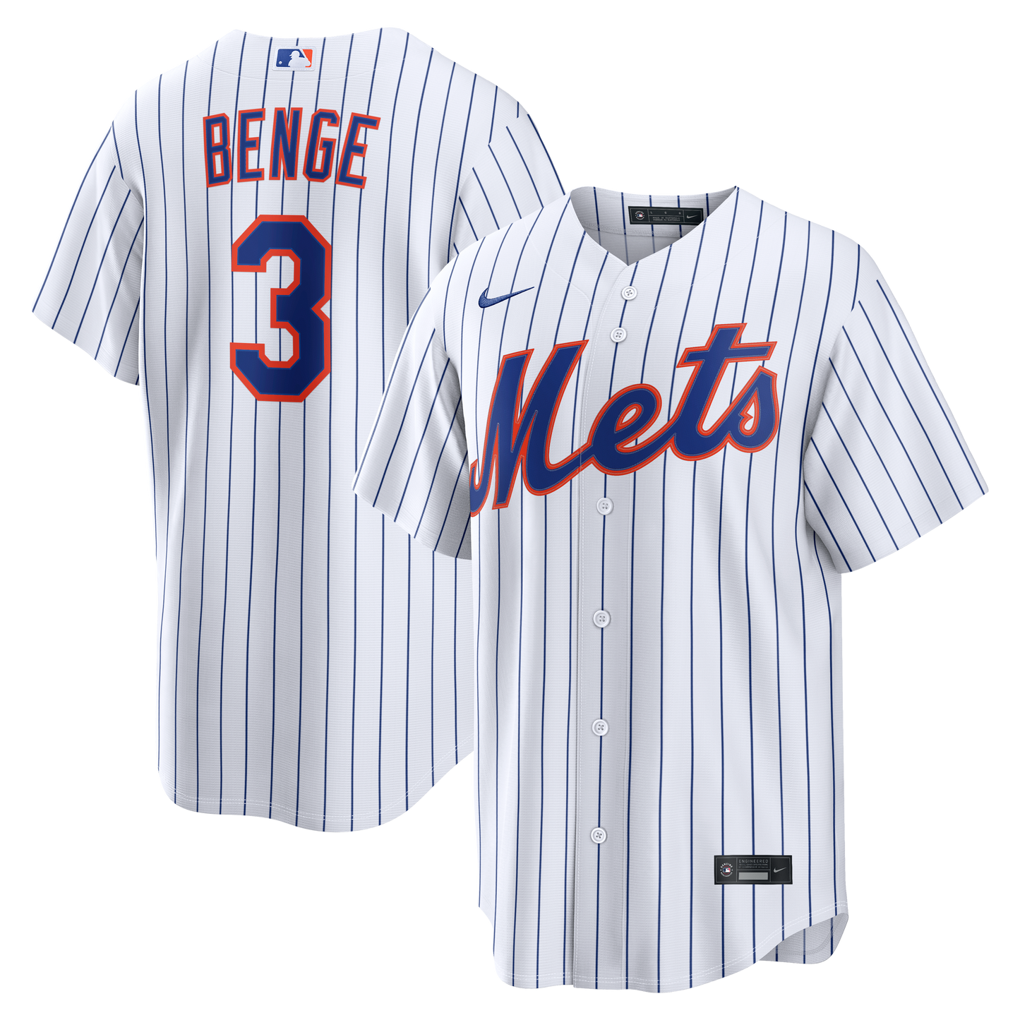 Men's New York Mets Carson Benge White Home  Jersey