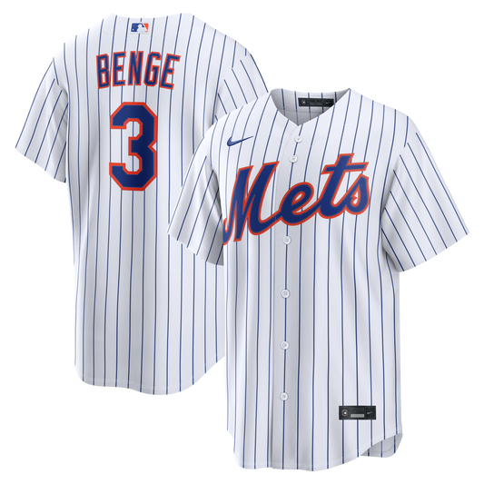 Men's New York Mets Carson Benge White Home  Jersey