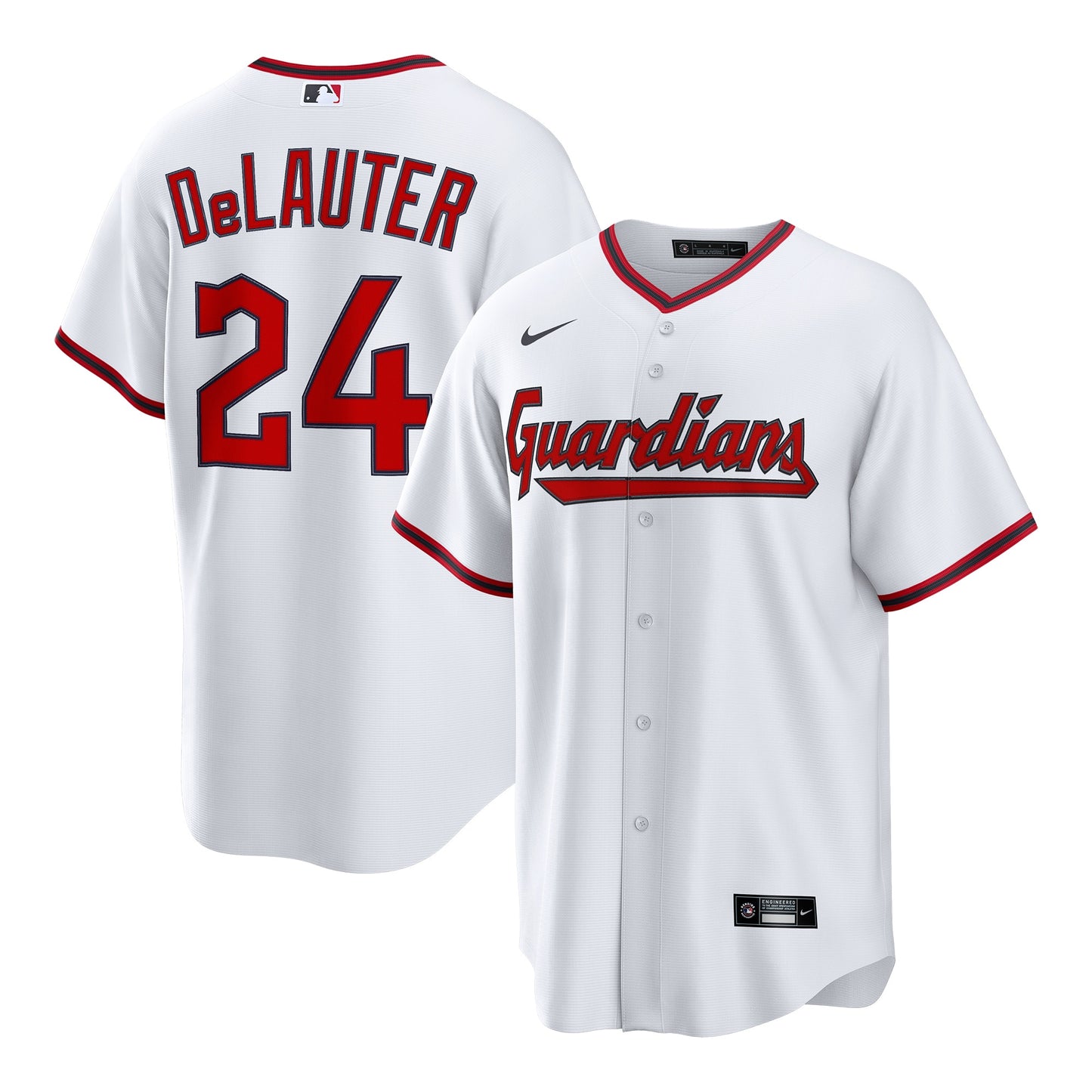 Men's Cleveland Guardians Chase DeLauter White Home Jersey