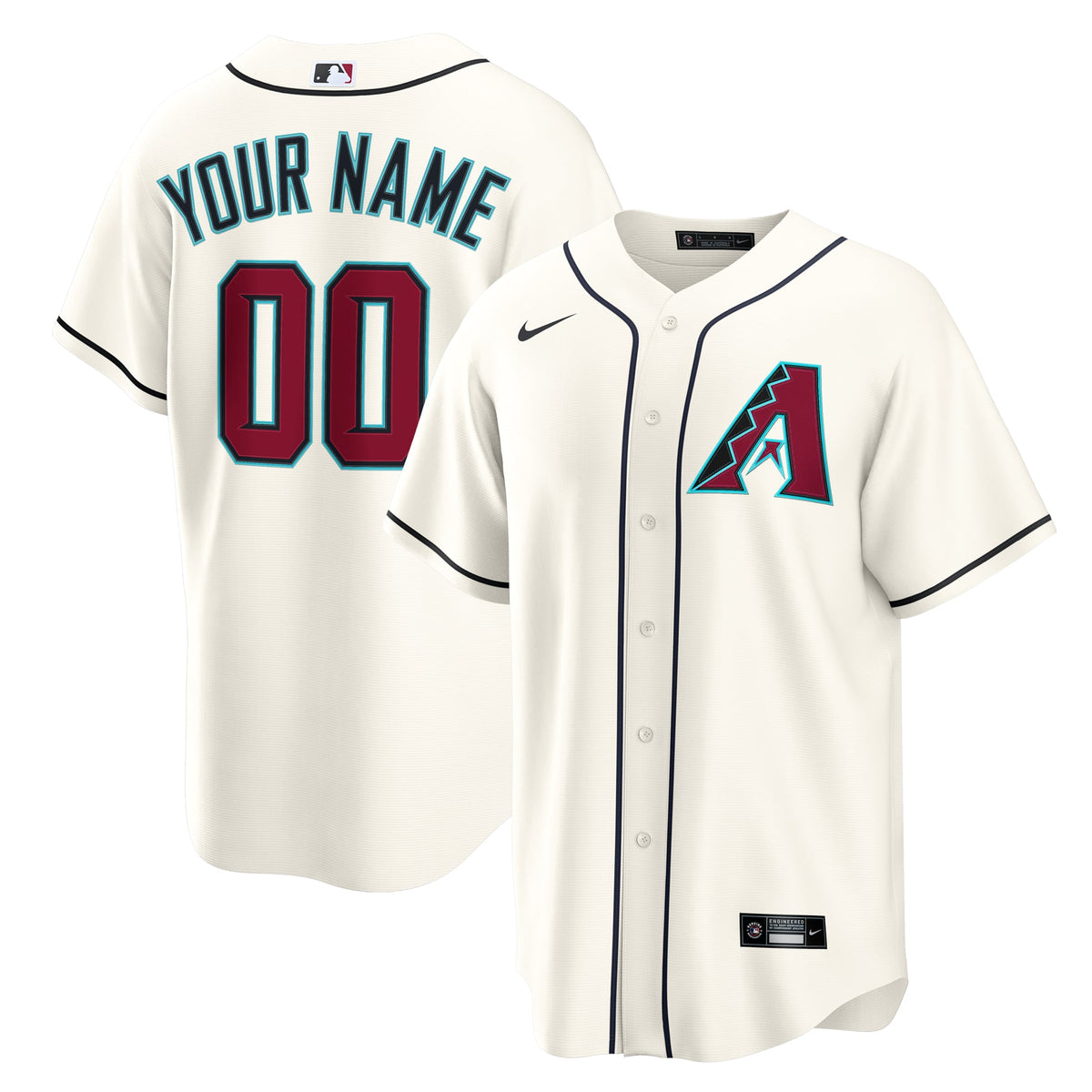 Men's Arizona Diamondbacks Cream Home Custom Jersey
