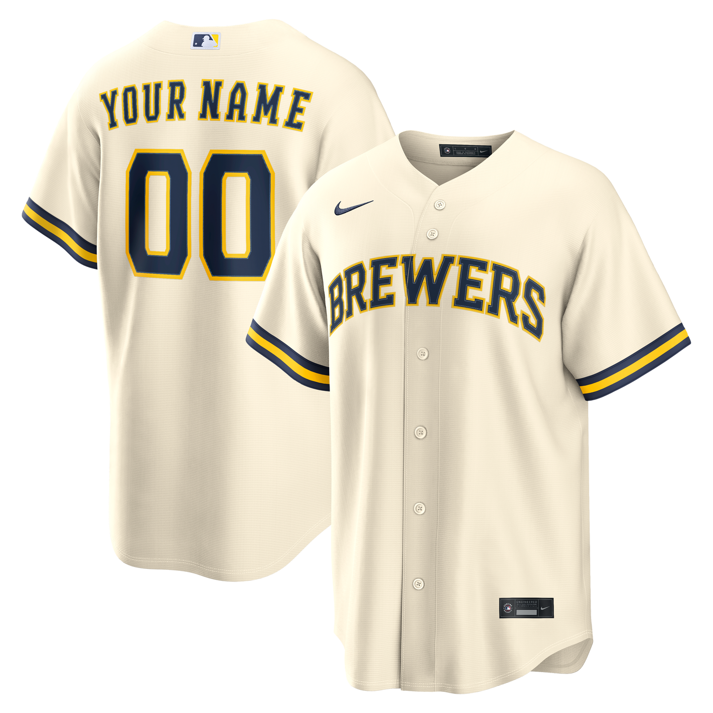 Men's Milwaukee Brewers  Replica Custom Jersey