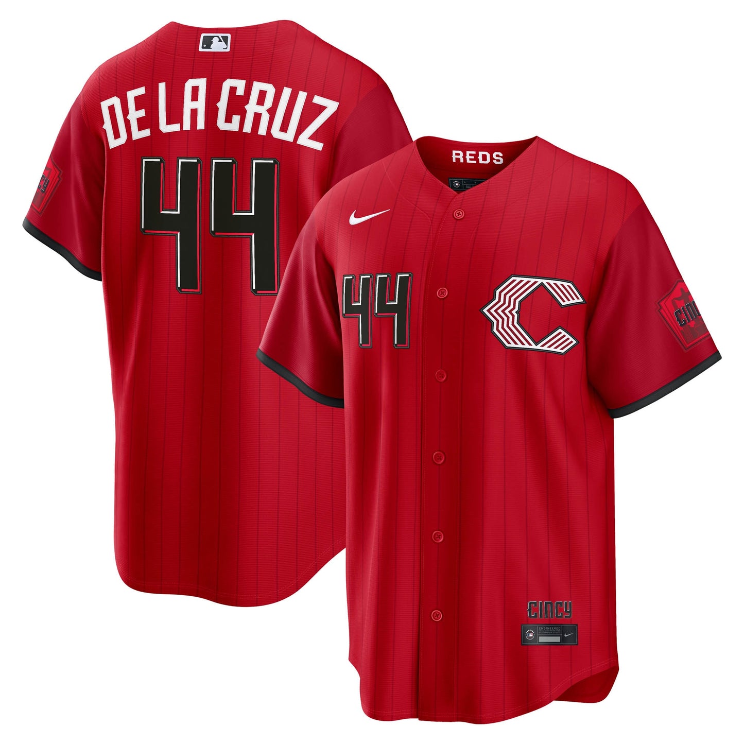 Men's Cincinnati Reds Elly De La Cruz Red 2026 City Connect Stadium Jersey