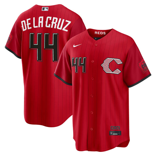 Men's Cincinnati Reds Elly De La Cruz Red 2026 City Connect Stadium Jersey