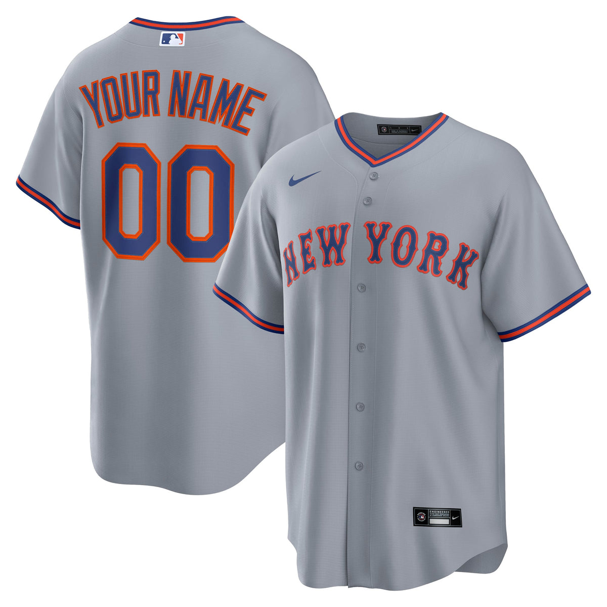 Men's New York Mets Replica Custom Jersey
