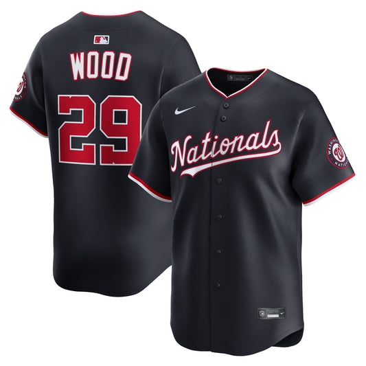 Men's Washington Nationals James Wood  Navy Player Jersey