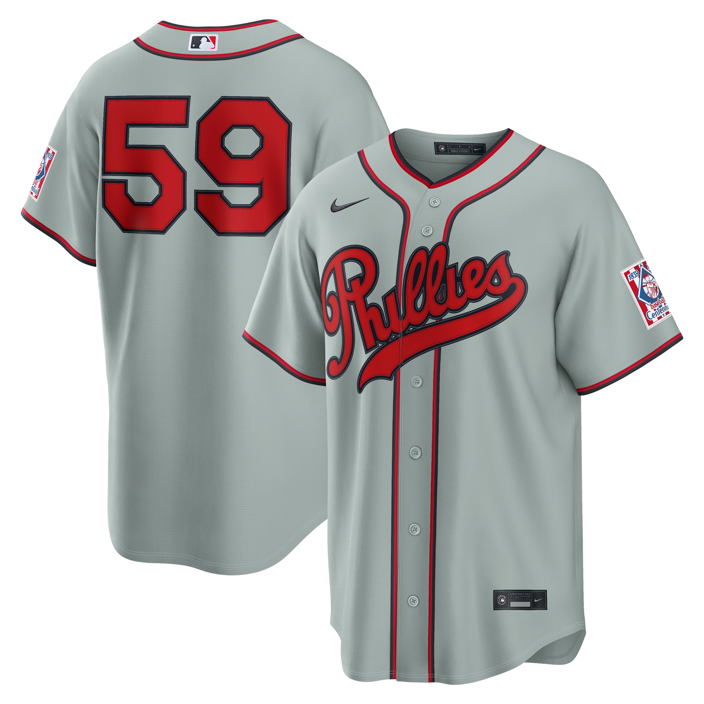 Men's Philadelphia Phillies Jhoan Duran Gray 2026 Field of Dreams Stadium Jersey