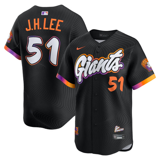 Men's San Francisco Giants Jung Hoo Lee Anthracite 2025 City Connect Jersey