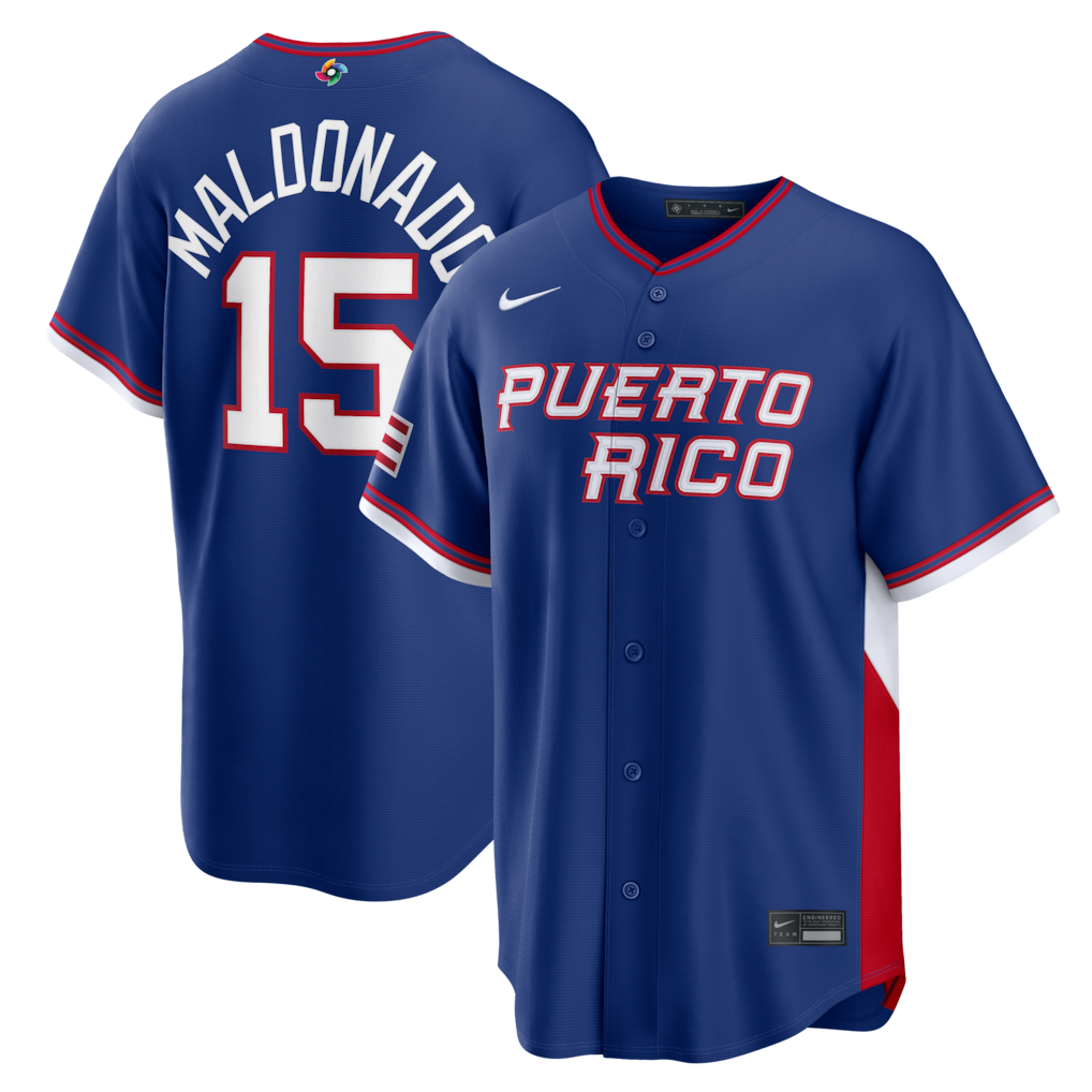 Men's Puerto Rico Baseball Martín Maldonado 2026 World Baseball Classic Jersey