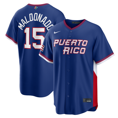 Men's Puerto Rico Baseball Martín Maldonado 2026 World Baseball Classic Jersey