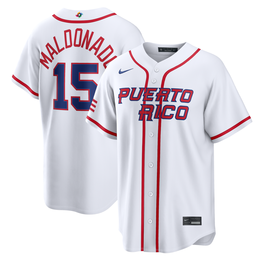 Men's Puerto Rico Baseball Martín Maldonado 2026 World Baseball Classic Jersey