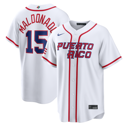 Men's Puerto Rico Baseball Martín Maldonado 2026 World Baseball Classic Jersey