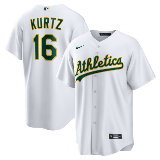 Men's Athletics Nick Kurtz White Home Player Jersey