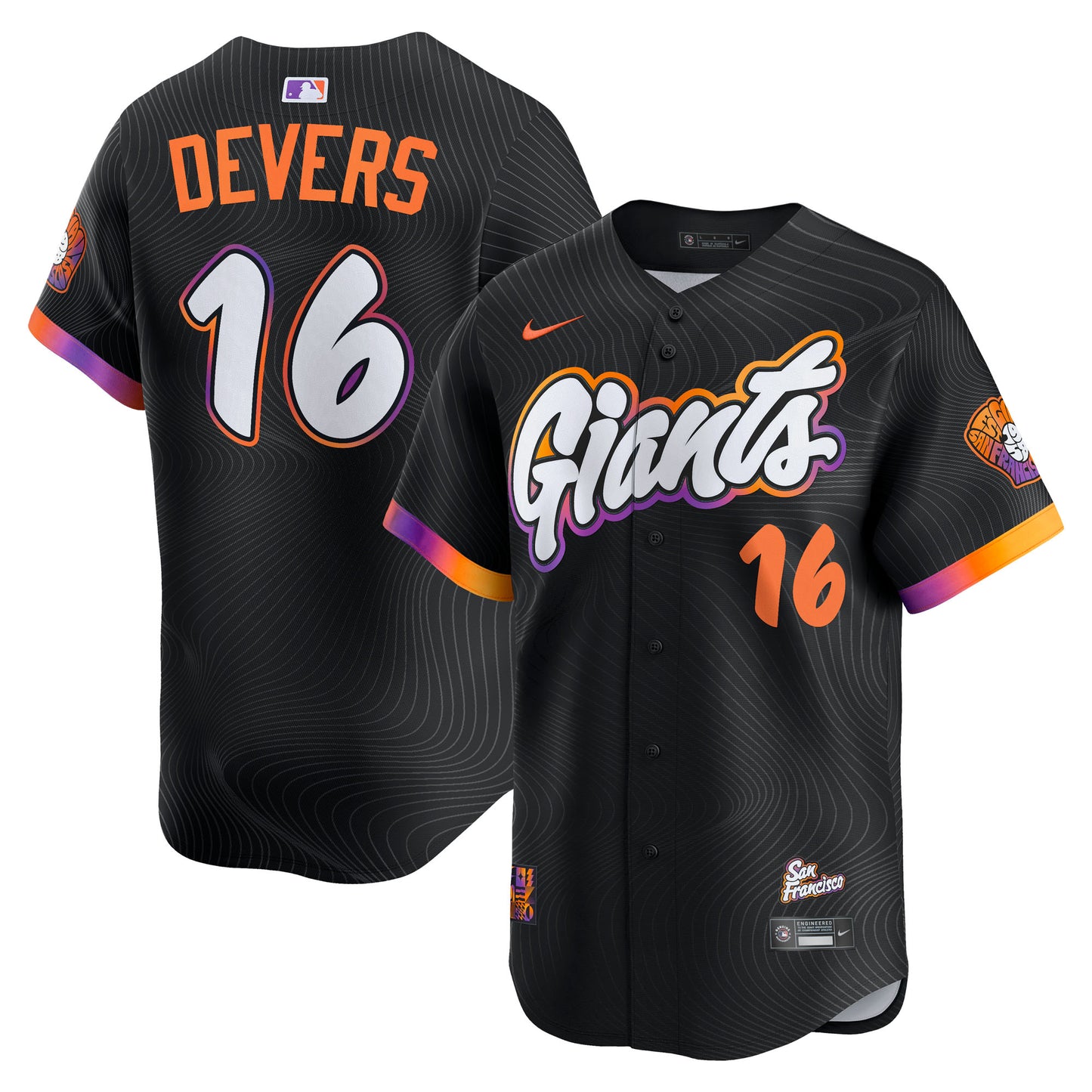 Men's San Francisco Giants Rafael Devers Anthracite 2025 City Connect Jersey