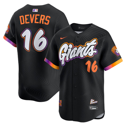 Men's San Francisco Giants Rafael Devers Anthracite 2025 City Connect Jersey