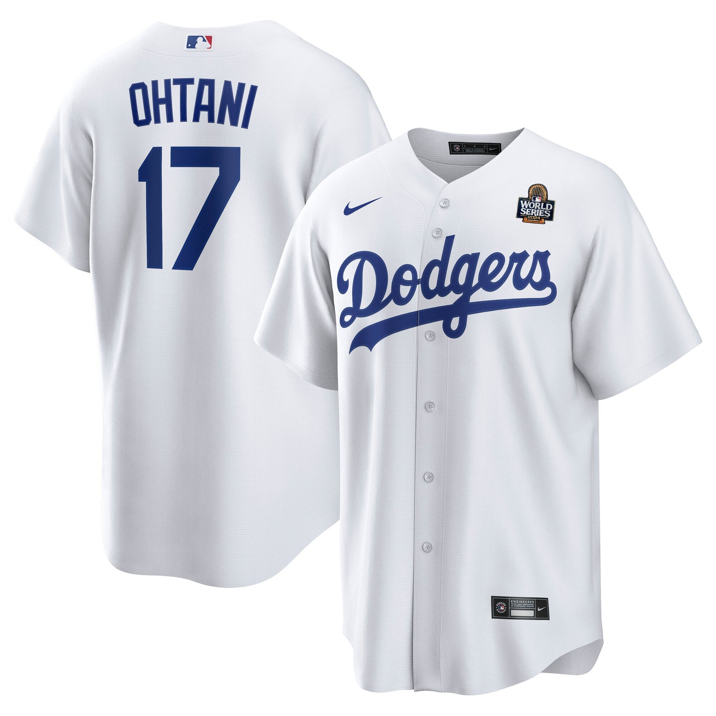 Men's Los Angeles Dodgers Shohei Ohtani  White 2024 World Series Home  Player Jersey