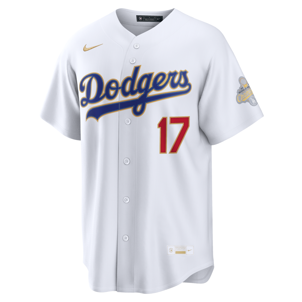 Men's Los Angeles Dodgers Shohei Ohtani White 2026 Gold Collection Stadium Jersey