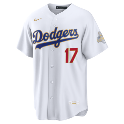Men's Los Angeles Dodgers Shohei Ohtani White 2026 Gold Collection Stadium Jersey