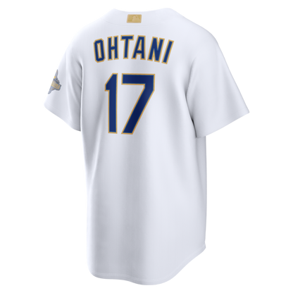 Men's Los Angeles Dodgers Shohei Ohtani White 2026 Gold Collection Stadium Jersey