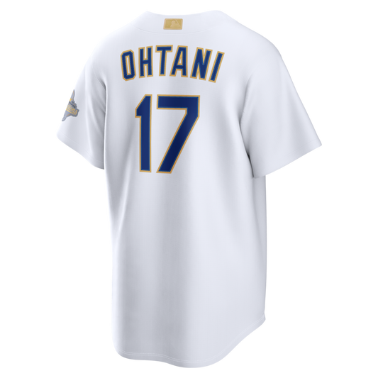 Men's Los Angeles Dodgers Shohei Ohtani White 2026 Gold Collection Stadium Jersey