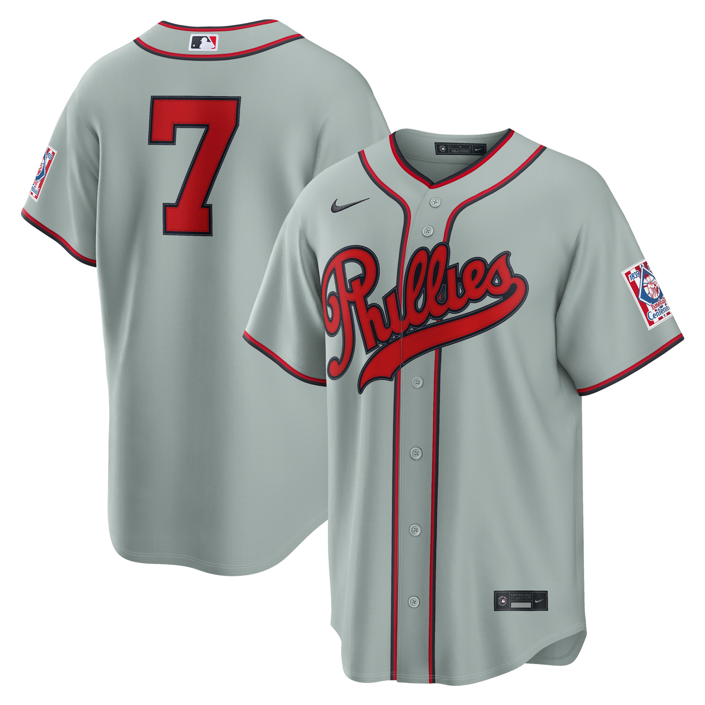 Men's Philadelphia Phillies Trea Turner Gray 2026 Field of Dreams Stadium Jersey