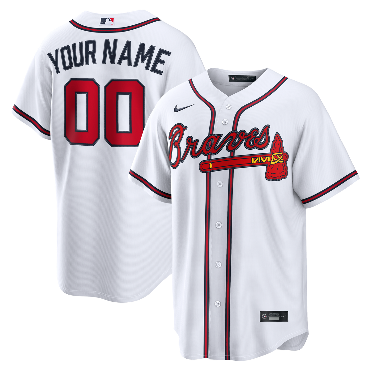 Men's Atlanta Braves Replica Custom Jersey