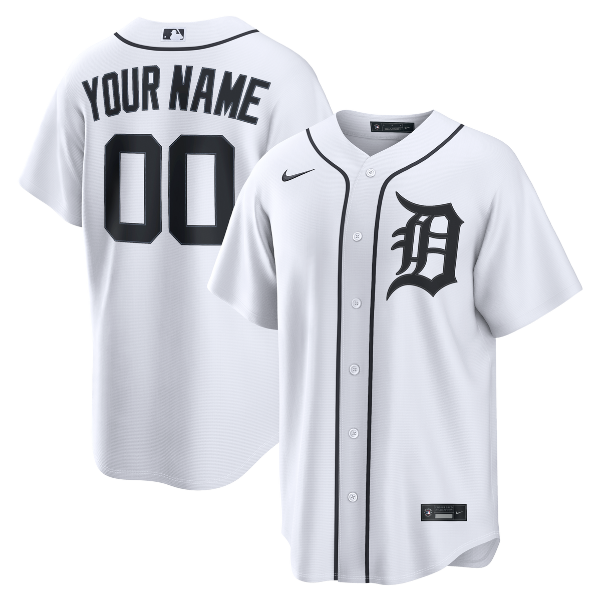 Men's Detroit Tigers Replica Custom Jersey