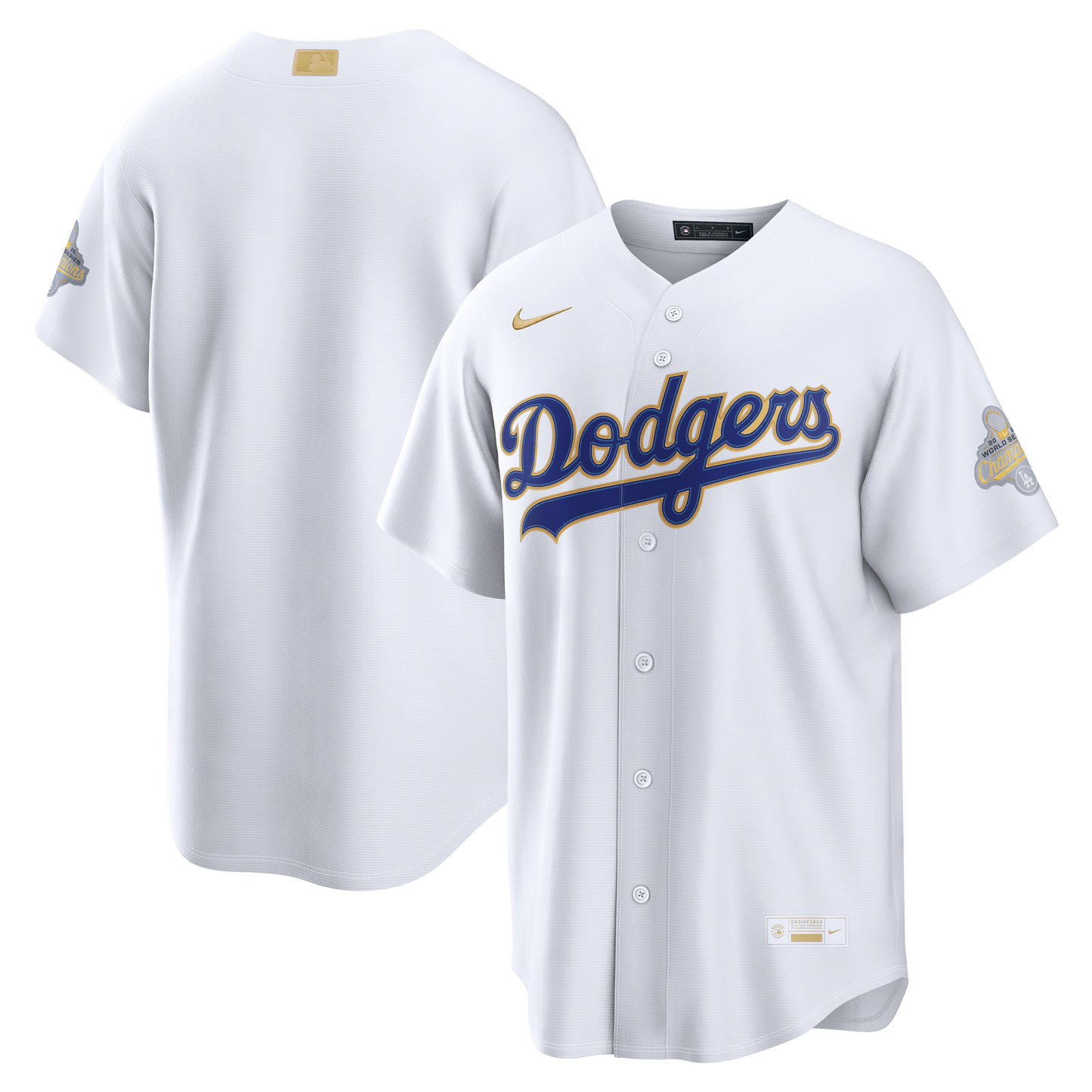 Men's Los Angeles Dodgers White 2026 Gold Collection Stadium Jersey