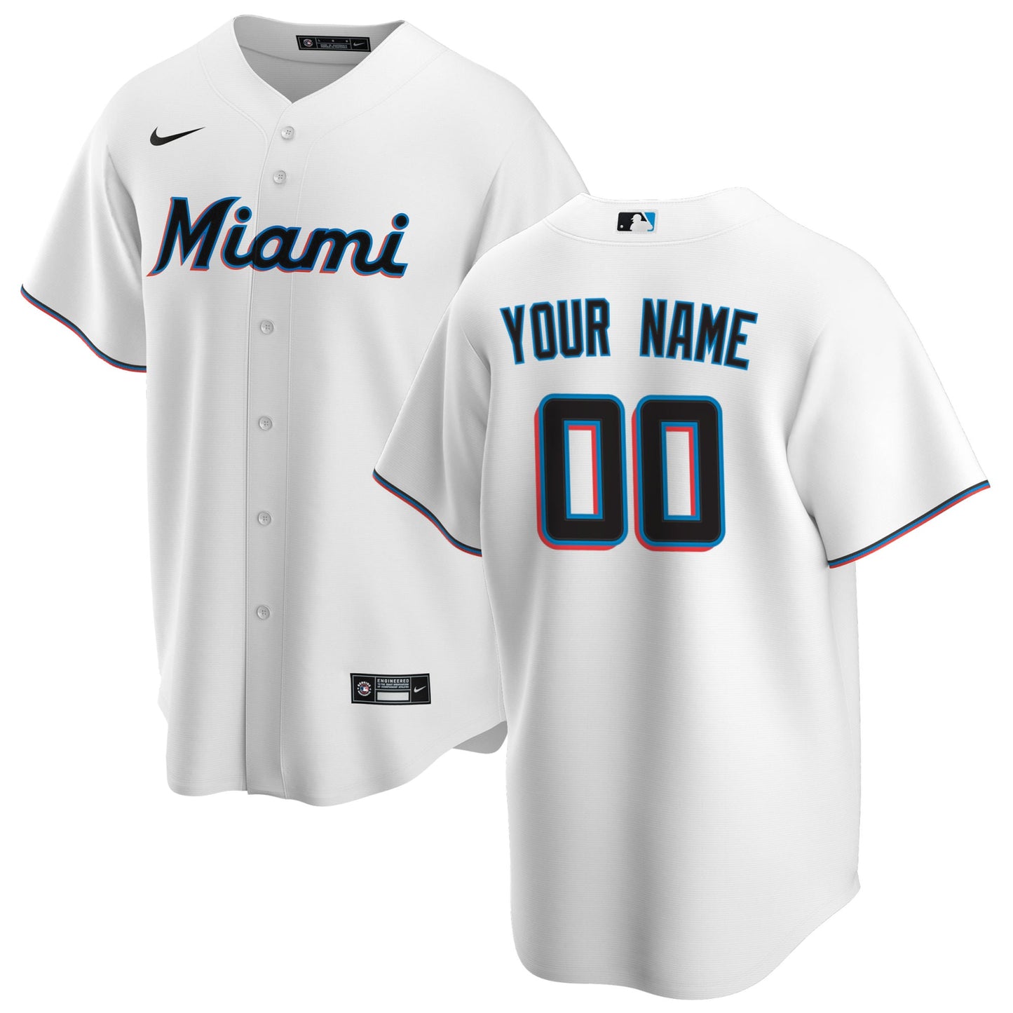 Men's Miami Marlins  Replica Custom Jersey
