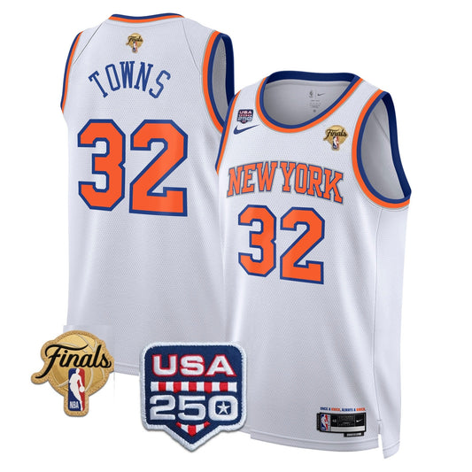 Men's NY Knicks K.A. Towns  White jersey