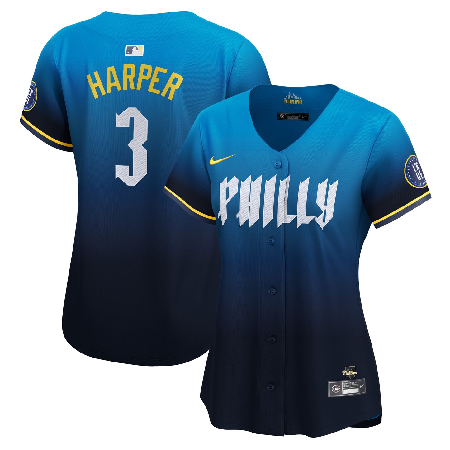 Women's Philadelphia Phillies Bryce Harper Blue 2024 City Connect Player Jersey