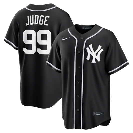 Men's New York Yankees Aaron Judge Fashion Black Out Jersey