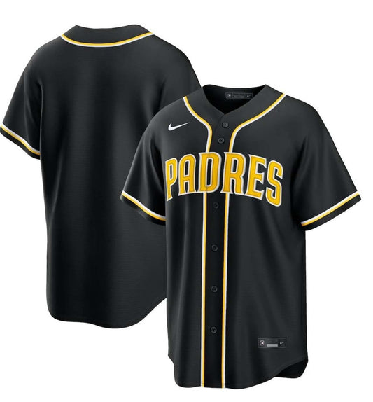 Men's San Diego Padres Fashion Black Out Replica Jersey