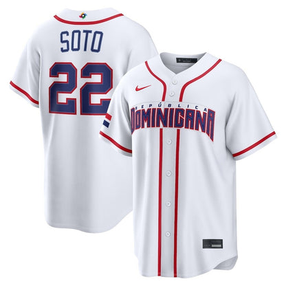 Men's Dominican Republic Baseball Juan Soto 2026 World Baseball Classic Jersey