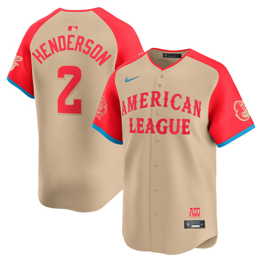 Men's American League Gunnar Henderson Cream 2024 All-Star Game Player Jersey