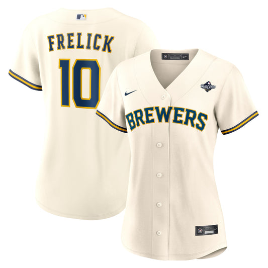 WOMEN'S Milwaukee Brewers Sal Frelick Cream 2026 World Series Home Jersey