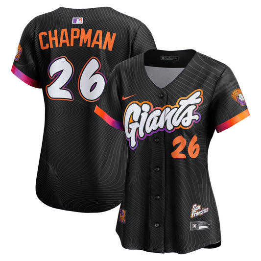 Women's San Francisco Giants Matt Chapman Anthracite 2025 City Connect Jersey