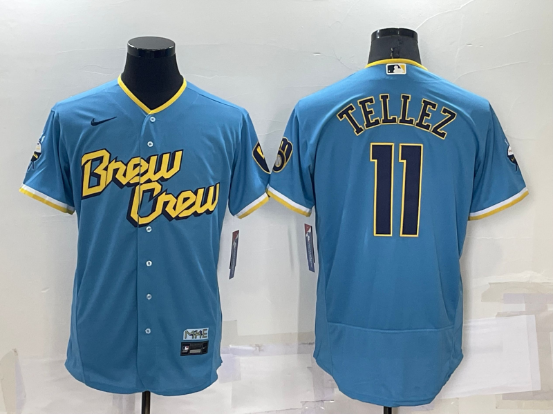 Men's Milwaukee Brewers Rowdy Tellez Powder Blue 2022 City Connect Replica Player Jersey