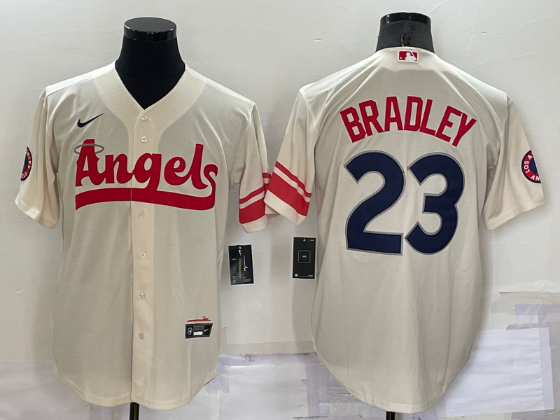 Men's Los Angeles Angels Archie Bradley Cream 2022 City Connect Replica Player Jersey