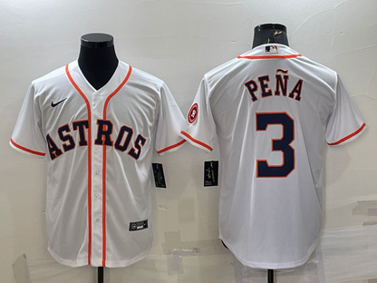 Men's Houston Astros Jeremy Pena #3 2022 World Series Player Jersey