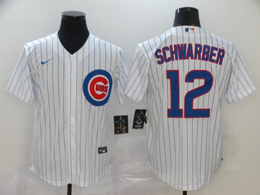 Men's Kyle Schwarber  #12 Chicago Cubs Player White Jersey