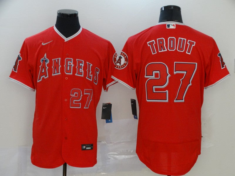 Men's Mike Trout #27 Los Angeles Angels Player Jersey - Flex Base